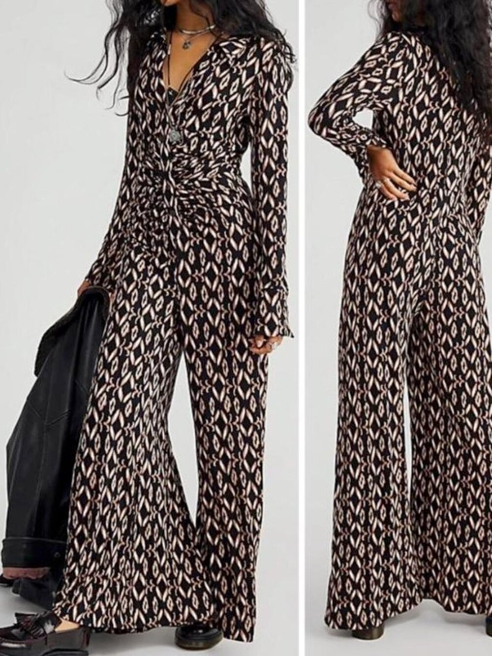 FREE PEOPLE Black Combo Jumpsuit